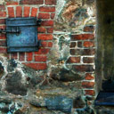 Rough-hewn stone with alcoves